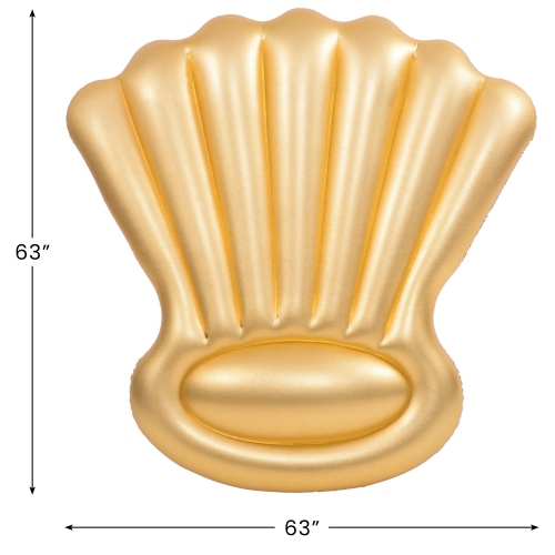 6' Inflatable Golden Shell Swimming Pool Float