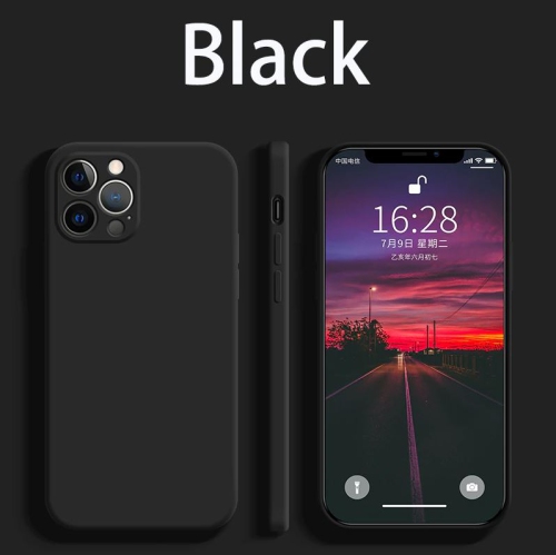 KELVIN  Soft Silicone Case Rubber Bumper Case w Anti-Slip Microfiber Lining Back Shockproof Full-Body Protective Cover Case for Iphone 12 Pro Max