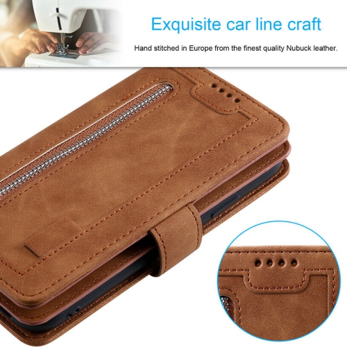 WillCase Wallet Leather Magnetic Case Shockproof Leather Zipper Flip Cover Credit Card Holder for Samsung Galaxy S22 Ultra - Free Shipping