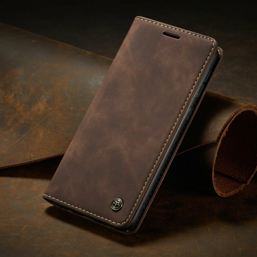 CaseMe Wallet Case Anti-Fall Retro Handmade Leather Magnetic Case Card Slot for Samsung Galaxy S22 - Free Shipping