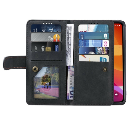 WillCase Wallet Leather Magnetic Case Shockproof Leather Zipper Flip Cover Credit Card Holder for Samsung Galaxy S22 Ultra - Free Shipping