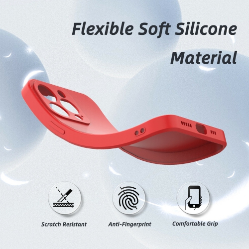 Kelvin Soft Silicone Case Rubber Bumper Case with Anti-Slip Microfiber Lining Back Shockproof Full-Body Protective Cover Case for iPhone 13 - Free