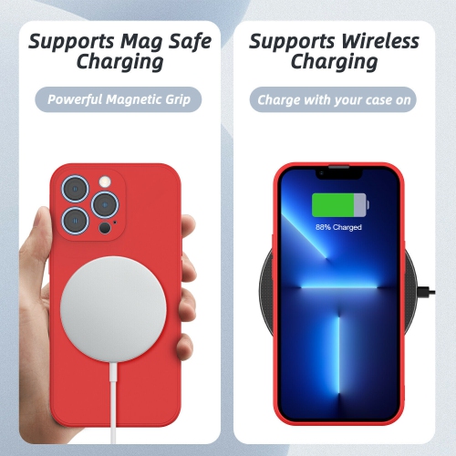 Kelvin Soft Silicone Case Rubber Bumper Case with Anti-Slip Microfiber Lining Back Shockproof Full-Body Protective Cover Case for iPhone 13 - Free