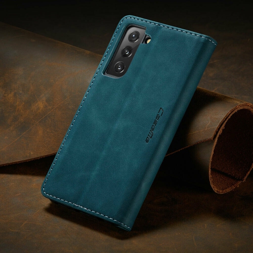 CaseMe Wallet Case Anti-Fall Retro Handmade Leather Magnetic Case Card Slot for Samsung Galaxy S21 FE - Free Shipping