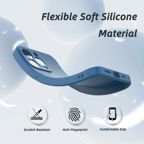 Kelvin Soft Silicone Case Rubber Bumper Case with Anti-Slip Microfiber Lining Back Shockproof Full-Body Protective Cover Case for iPhone 13 - Free