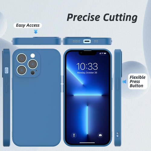 Kelvin Soft Silicone Case Rubber Bumper Case with Anti-Slip Microfiber Lining Back Shockproof Full-Body Protective Cover Case for iPhone 13 - Free