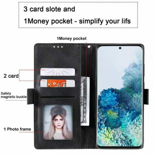 PowerCase Retro Leather Magnetic Wallet Case Card Holder Stand Phone Cover Coque For Samsung Galaxy S21 FE - Free Shipping