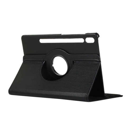 【CSmart】 Étui de support en cuir PU rotatif à 360 ° Smart Cover pour Samsung Tab S8 Ultra 14.6", X900 / X906, Noir