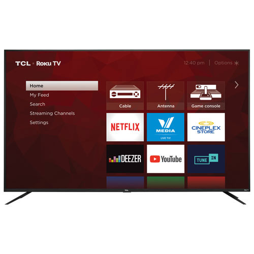 Refurbished (Good) - TCL 4Series 75" 4K UHD HDR LED Roku TV Smart TV (75S425CAB) 2019