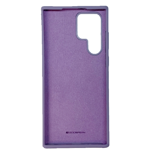 TopSave Goospery Liquid Silicone Rubber Bumper Case with Soft Microfiber For Samsung Galaxy S22 Ultra, Purple