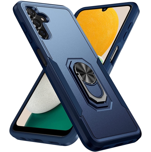 【CSmart】 Shockproof Heavy Duty Magnetic Hard Armor Kickstand Case with Ring Holder for Samsung Galaxy A13 5G / A04s, Navy