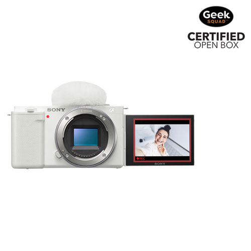 Open Box - Sony Alpha ZV-E10 APS-C Interchangeable Lens Mirrorless Vlog Camera (Body Only) - White