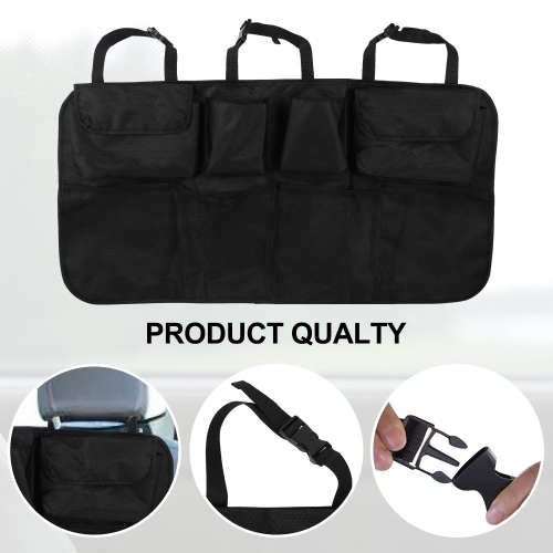 Super Capacity Car Trunk Space Saving Car Hanging Organizer with Stick Stripes with 8 storage bag- LIVINGbasics®