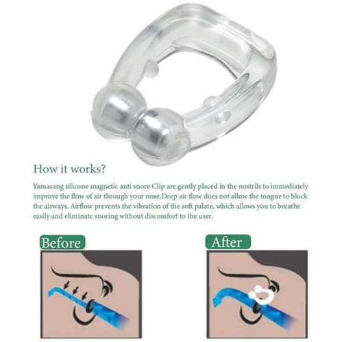 4Pcs Snoring Stop Silicone Magnetic Anti Snore Nose Clip Device Silent Sleep