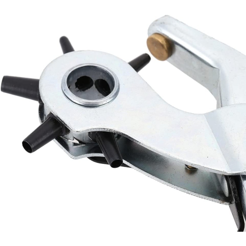 ISTAR Leather Hole Punch - Belt Hole Puncher with 6 Holes, Heavy Duty Revolving Punch Tool with 2-4.5mm Cut Sizes - 22cm Length
