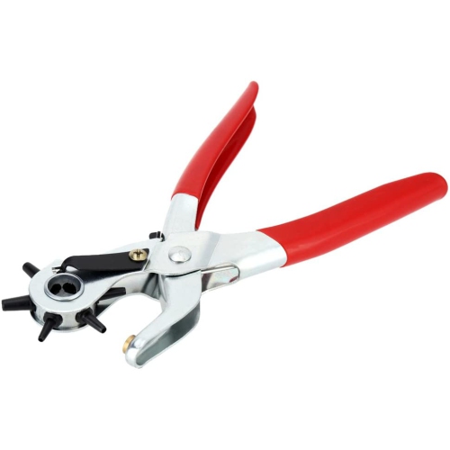 ISTAR Leather Hole Punch - Belt Hole Puncher with 6 Holes, Heavy Duty Revolving Punch Tool with 2-4.5mm Cut Sizes - 22cm Length