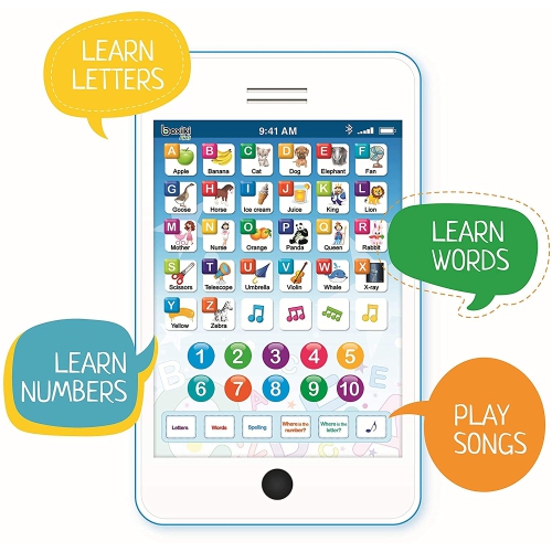 ISTAR Learning Pad Fun Phone with 6 Toddler Learning Games Kids. Touch and Learn Interactive Tablet for Learning Numbers, ABC and Spelling