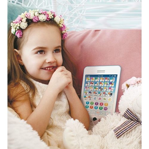 ISTAR Learning Pad Fun Phone with 6 Toddler Learning Games Kids. Touch and Learn Interactive Tablet for Learning Numbers, ABC and Spelling