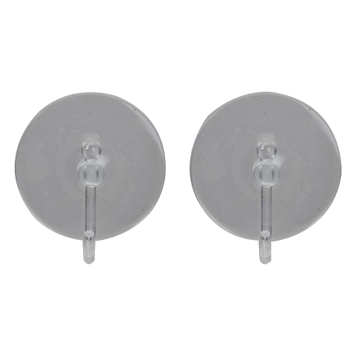 Pack of 2 Clear Suction Cups with Hooks 3"