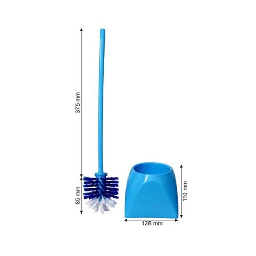 Toilet Brush and Holder, Compact Size Toilet Bowl Brush Small Size Plastic Holder Easy to Hide, Space Saving for Storage, Drip-Proof, Easy to