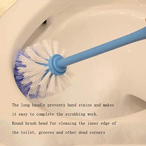 Toilet Brush and Holder, Compact Size Toilet Bowl Brush Small Size Plastic Holder Easy to Hide, Space Saving for Storage, Drip-Proof, Easy to