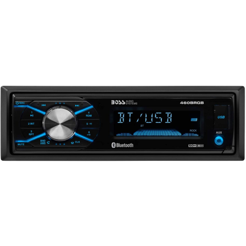 BOSS Audio Systems 460BRGB Multimedia Car Stereo - Single Din, MP3, USB Port, no CD DVD Player, AUX Input, AM FM Radio Receiver