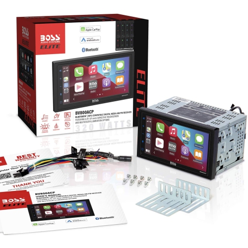 BOSS Audio BV800ACP Double DIN Bluetooth Touchscreen Vehicle Multimedia Player