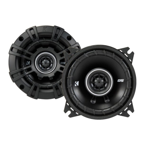 Kicker 43DSC44 D-Series 4-Inch 120 Watt 2-Way Coaxial Speakers (Pair), Black