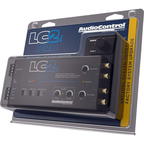 AudioControl LC2i PRO 2-Channel Line Output Converter with Impedance Matching, AccuBASS, GTO, Audio Signal Sense, 12V Turn-On and ACR-1 Dash Remote