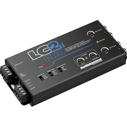 AudioControl LC2i PRO 2-Channel Line Output Converter with Impedance Matching, AccuBASS, GTO, Audio Signal Sense, 12V Turn-On and ACR-1 Dash Remote