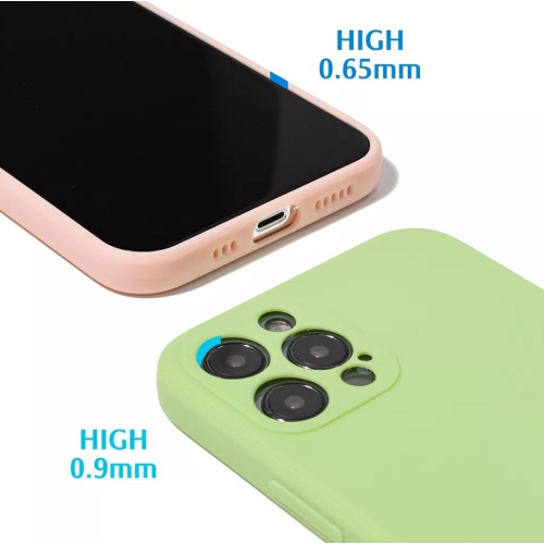 Kelvin Soft Silicone Case Rubber Bumper Case with Anti-Slip Microfiber Lining Back Shockproof Full-Body Protective Cover Case for iPhone 13 - Free