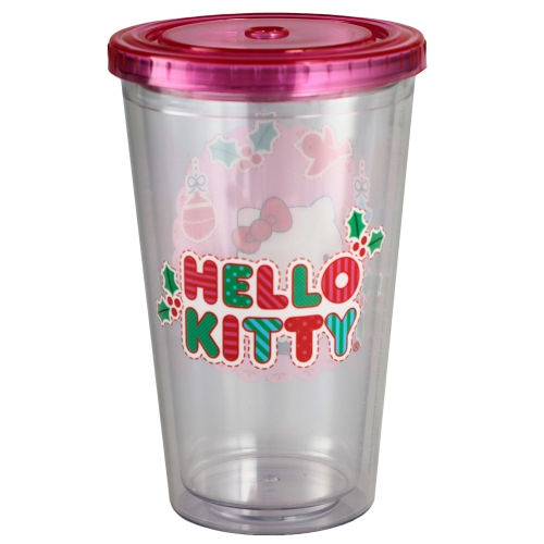 Hello Kitty Christmas 16 Oz Cup With Straw