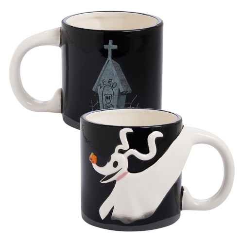 Nightmare Before Christmas Zero Dog Shaped Ceramic Soup Coffee Mug, 20 oz, Multicolor
