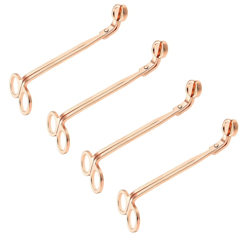 4 Pack Polished Stainless Steel Candle Wick Trimmer - Rust Proof Wick Clipper or Cutter Scissors | Candle Wick Accessory Elegant Gifts for Candle