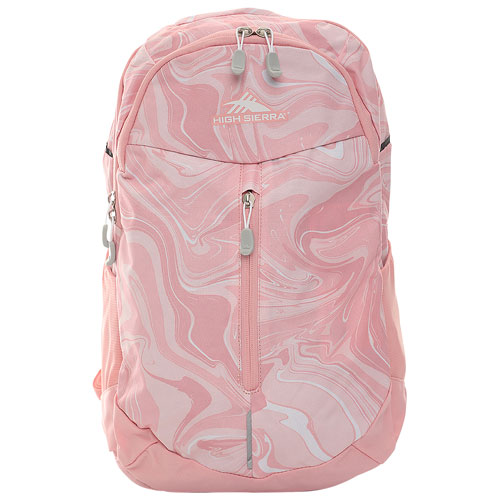 High Sierra Swoop SG 17" Laptop School Backpack - Pink Marble/Bubblegum Pink