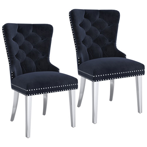 Inspire Contemporary Fabric Dining Chair (202614) Set of 2 Black Best Buy Canada