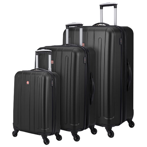 SWISSGEAR London 3-Piece Hard Side Expandable Luggage Set - Black