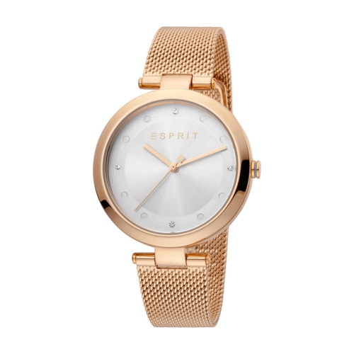 Montre 3 aiguilles 3ATM 36 mm pour femmes en inox. Breezy rose doré d’esprit - Rose doré/Argenté