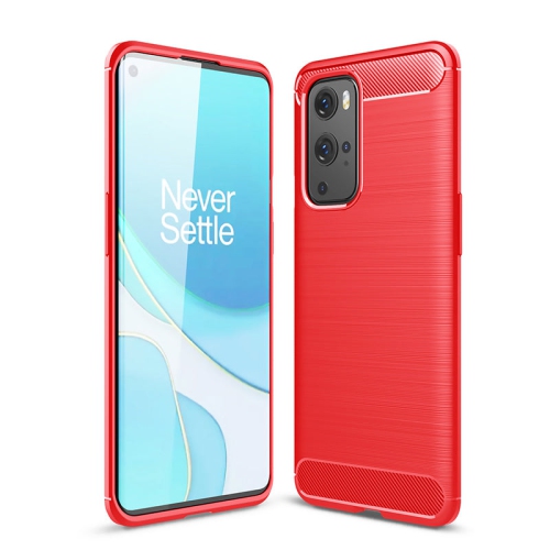 PANDACO Red Brushed Metal Case for OnePlus 9 Pro