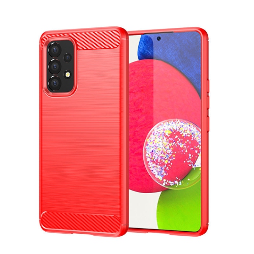 PANDACO Red Brushed Metal Case for Samsung Galaxy A53