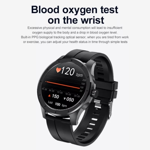 ISPEKTRUM X10 Smartwatch, 1.3" HD Screen Bluetooth Text & Call Waterproof Multiple Sports Modes Fitness Tracker Heart Rate & BP Monitor works with