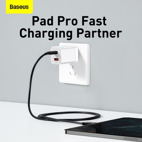 USB C Charger, Baseus 30W 2 Port SuperSi Fast Charger with Foldable Plug for iPad Pro/Air/Mini, iPhone 13/13 Mini/13 Pro/13 Pro Max/12/SE/11/XR/XS,