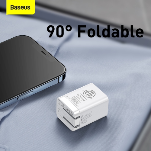 USB C Charger, Baseus 30W 2 Port SuperSi Fast Charger with Foldable Plug for iPad Pro/Air/Mini, iPhone 13/13 Mini/13 Pro/13 Pro Max/12/SE/11/XR/XS,