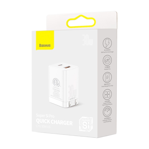 USB C Charger, Baseus 30W 2 Port SuperSi Fast Charger with Foldable Plug for iPad Pro/Air/Mini, iPhone 13/13 Mini/13 Pro/13 Pro Max/12/SE/11/XR/XS,