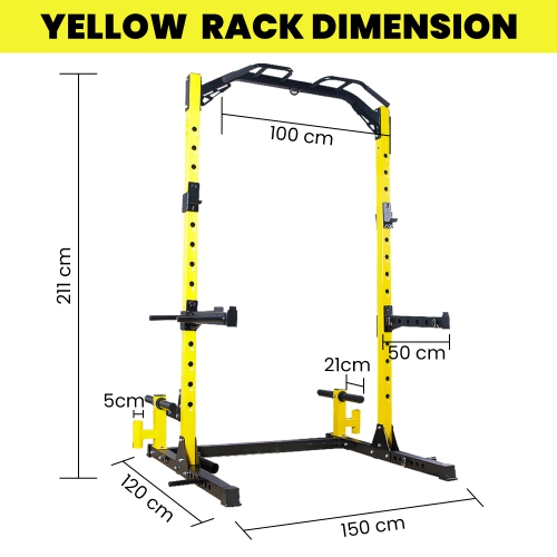 CATCH Commercial Power Rack With Lat Pulley Dip Bar