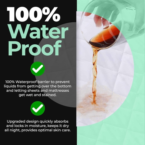 HYGIENX Premium Deluxe Waterproof Reusable Underpad 34”x36” 3 Pack Incontinence Sheet Protection Soft and Absorbent Bed Pads Protector Soaker Pads