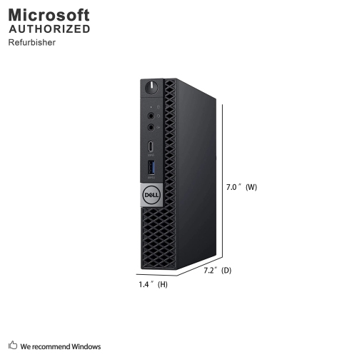 Dell OptiPlex 7050 Micro Desktop - Intel Core i5-7500T, 16GB Memory, 512GB SSD, Win 10 Pro (EN/FR), Keyboard & Mouse Included by DELL - Refurbished condition - Image 3