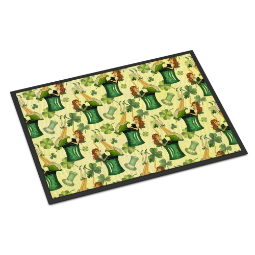 Caroline's Treasures BB7559MAT Watercolor St Patrick's Day Party Indoor or Outdoor Mat 18x27, 18H X 27W, multicolor