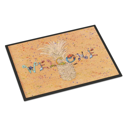 Caroline's Treasures 8559-MAT Pineapple Indoor or Outdoor Mat 18x27, 18H X 27W, multicolor