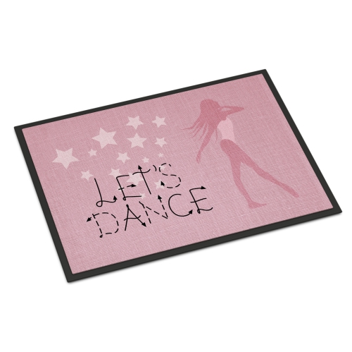 Caroline's Treasures BB5375JMAT Let's Dance Linen Pink Indoor or Outdoor Mat 24x36, 24H X 36W, multicolor